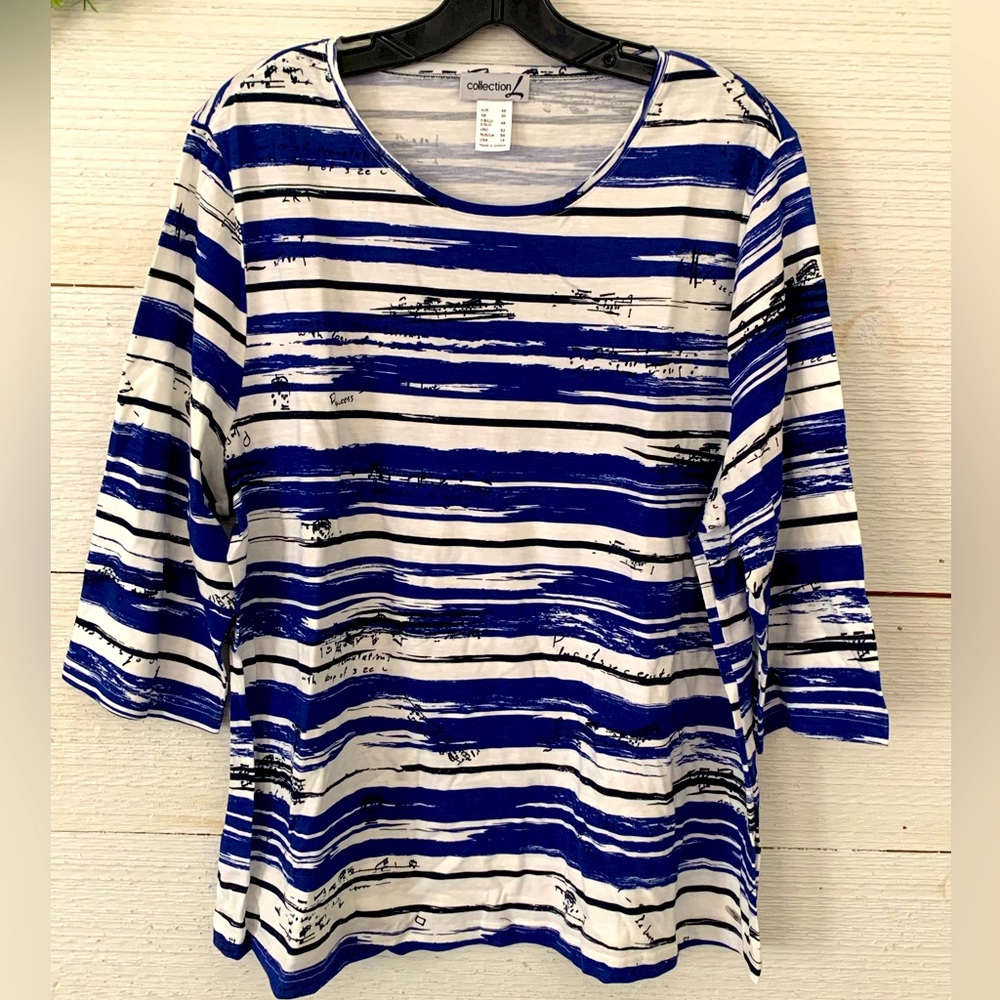 Scoop neck top by Collection L.  Size 14. *NEW*.